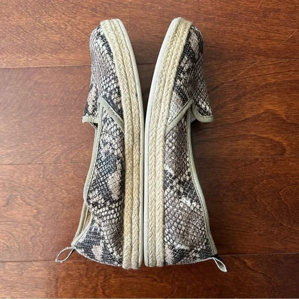 Clarks Azella Major Espadrille Slip-On Loafers, Faux Python Snakeskin, Size 9